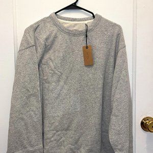 Men's heather grey crew neck rag & bone pullover sweatshirt NWT size M
